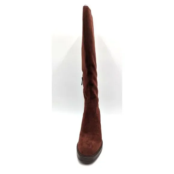 Naturalizer Women's Ona Platform Tall Boot Knee High Cappuccino Suede‎ SZ 7.5